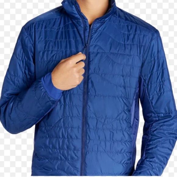 HOKA One One Sky Quilt Jacket Men's S Blue Purple Packable Lightweight Primaloft - Picture 1 of 15